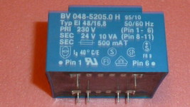 Print Power Transformers ERA Typ BV048-5205.0H TRANSFO 10VA PRI 230V 50/... - $20.00