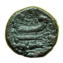 Ancient Greek Coin Thessalonica Macedonia AE18mm Zeus / Prow of Ship 00092 - $32.39