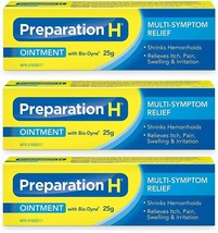 3 PACK Preparation H Cream Hemorrhoid Treatment Ointment with Bio-Dyne 25g - £30.73 GBP