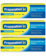 3 PACK Preparation H Cream Hemorrhoid Treatment Ointment with Bio-Dyne 25g - $52.75 CAD