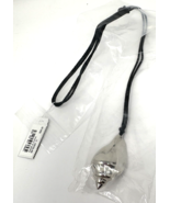 J.Jill Silver Conch Shell Pendant on Black Cord Necklace, NWT - $23.74
