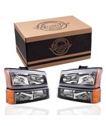 4pc. Headlight &amp; Park/Signal Light Set For 2003-2006 Chevrolet Silverado... - $58.41