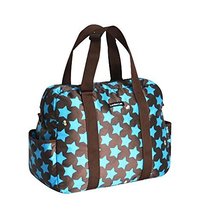 Blue, Fashionable WaterProof High Capacity Baby Bottle Tote Bag(Star)