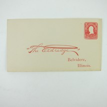 US Postal Stationery The Eldredge Belvidere Illinois 2 cent Washington Antique - £7.82 GBP
