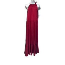 caslon Dark Red tier sleeveless Long maxi dress size S - £19.08 GBP