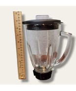 Oster Duralast-Classic Blender Glass Jar W/ Lid Blade Ring Base 6 Cup Black - $20.77