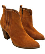 beast fashion women&#39;s camel suede 3.5 in heeled zip-up booties size 8.5 ... - €26,23 EUR