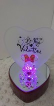 Disney Minnie Mouse Light Up Glass Figurine Valentine&#39;s Day Walgreens Ex... - £13.89 GBP