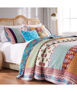 Greenland Home Thalia Quilted Bedding Set, 3-Piece Full/Queen, Tango, On... - $100.99