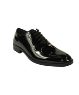 Men Santino Luciano Formal Dress Shoes Patent Leather Shiny Lace up C530... - $96.26 CAD