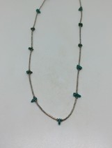 Liquid Sterling Silver 925 Turquoise Necklace 16&quot; - £11.81 GBP