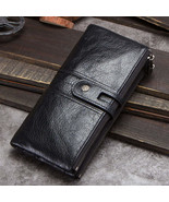 Men’s Genuine Leather Clutch Wallet Long Zipper Coin Purse &amp; Card Holder - $87.79 CAD