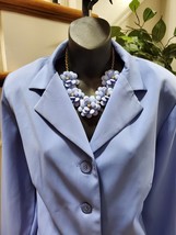 Jessica London Women Blue Polyester Single Breasted Jacket &amp; Skirt 2 Pc ... - $55.00