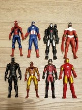 Lot Of 8 Marvel Figures Avengers Spiderman Loose  Iron Man Black Panther... - £31.08 GBP