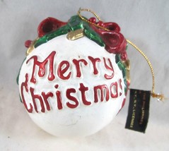 Kurt S Adler  Hand-Crafted Merry Christmas Ornament NEW with Tags - £5.38 GBP