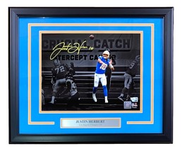 Justin Herbert Signed Framed 11x14 Los Angeles Chargers Photo Fanatics - £232.06 GBP