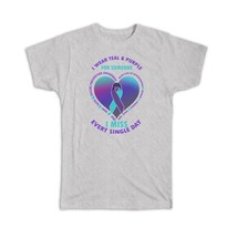 I Wear Teal And Purple : Gift T-Shirt Suicide Prevention Awareness Hope Mental H - £14.15 GBP