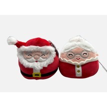 Squishmallows Santa Nick and Mrs. Clause Nicolette 4.5&quot; Christmas Plush Stuffed - £21.87 GBP