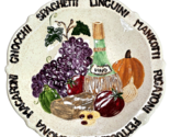 Large Italian Pasta Bowl Hand Made Edna 1994 Beige Brown Speckles Fruit ... - $29.99