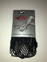 Frenchic Fishnet Womens Lace Tights Queen 1X/2X Black NEW - £6.30 GBP