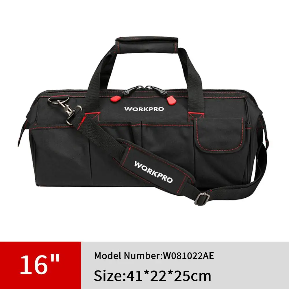 WORKPRO 12/14/16/18 inch Tool Bag 600D Polyester Electrician  Bag Tool Kits Bag  - £58.57 GBP