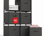 6 Cube Storage Organizer, Cube Storage Shelf With 6 Extra Drawers, Stron... - £59.50 GBP