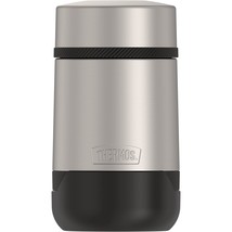 Alta Series By Thermos Stainless Steel Food Jar 18 Ounce, Matte Steel/Espresso B - £33.99 GBP
