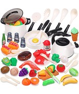 Play Kitchen Accessories Toy, Play Food Sets For Kids Kitchen, Toddler K... - £31.92 GBP