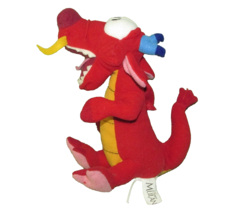 Disney Mulan Mushu Dragon Red 8&quot; Plush Stuffed Animal B EAN Bag Charatcer Toy - £8.45 GBP