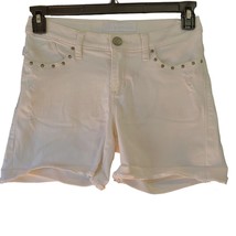 Rock &amp; Republic Womens Bumpershoot Shorts White Size 2 Cotton Blend Stretch - £10.00 GBP