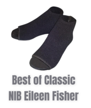 Eileen Fisher Stretch Ankle Bootie 8 1/2 Black 8.5 Platform Open Toe Com... - £93.28 GBP