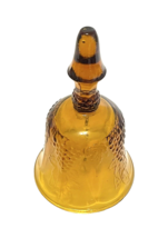 Indiana Glass Tiara Amber Harvest Grape Dinner Bell with Ringer - £15.22 GBP