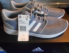 Adidas Men&#39;s QT Racer sneakers - size 10 - gray - new in box - £31.38 GBP