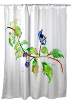 Betsy Drake Bird &amp; Blackberries Shower Curtain - £77.18 GBP