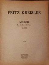 Fritz Kreisler Melodie for Violin Piano Vintage 1941 Sheet Music  - £14.86 GBP