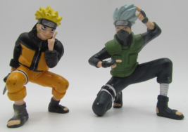 Naruto and Kakashi Hatake Action Figures nonposable figurues only missin... - $8.44