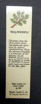 Rare Vintage Yankee Candle Bookmark Bayberry Deerfield MA - £13.93 GBP