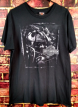 Harley Davidson Bar &amp; Shield Suicide Barnett El Paso Texas Black T Shirt Men XL - $12.16