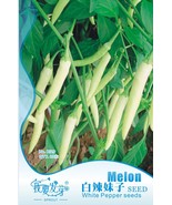 New Fresh Organic White Hot Chili Pepper Seeds Pack 20 Seeds Pack Vegeta... - $208.24 MXN