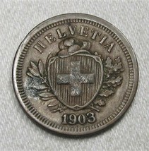 1903 Switzerland 1 Rappen VF Coin AG363 - £21.23 GBP