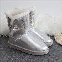 Fashion 2021 Genuine Sheepskin Women&#39;s Snow Boots New Arrival 100% Natural  Wint - £87.70 GBP