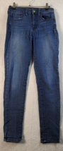 American Eagle Outfitters Jeans Women Size 2 Blue Denim Cotton Pocket Flat Front - £16.13 GBP