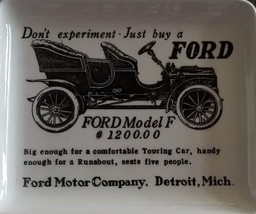 Henry Ford Museum ~ 5&quot; x 6&quot; ~ Glass ~  Advertising Plate ~ 5108-S ~ Ford Model F - £20.92 GBP