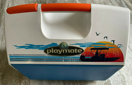 Vintage Igloo Playmate Cooler Sunrise Boating Fishing Ocean  - $47.49
