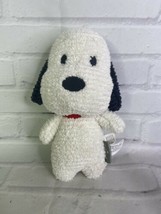 Hallmark Peanuts Snoopy Dog Terry Cloth Stuffed Animal Plush Toy White Black - $20.78