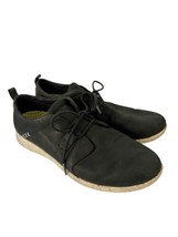 SUPERFEET Womens Shoes BIRCH Sneakers Lace Up Casual Black Leather Sz 9 - $43.19