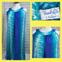 Vintage Viaje Ligero Por Boutique Mujer Grande Camisón Salón De Estampad... - $40.12