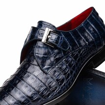 Genuine caiman crocodile Shoes Rovigo Navy image 3