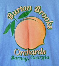 Georgia Peaches T Shirt Burton Brooks Orchards Barney Mens XL Double Sid... - £14.44 GBP