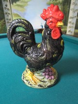 Black Rooster Ceramic Figurine Sculpture 11&#39; * - $1,489.85 MXN
